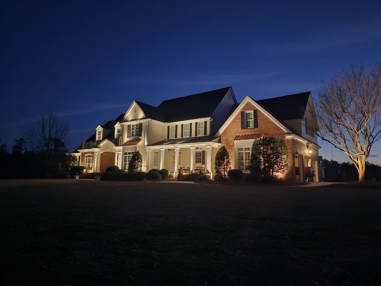 Landscape lighting installation in Valdosta, Ga